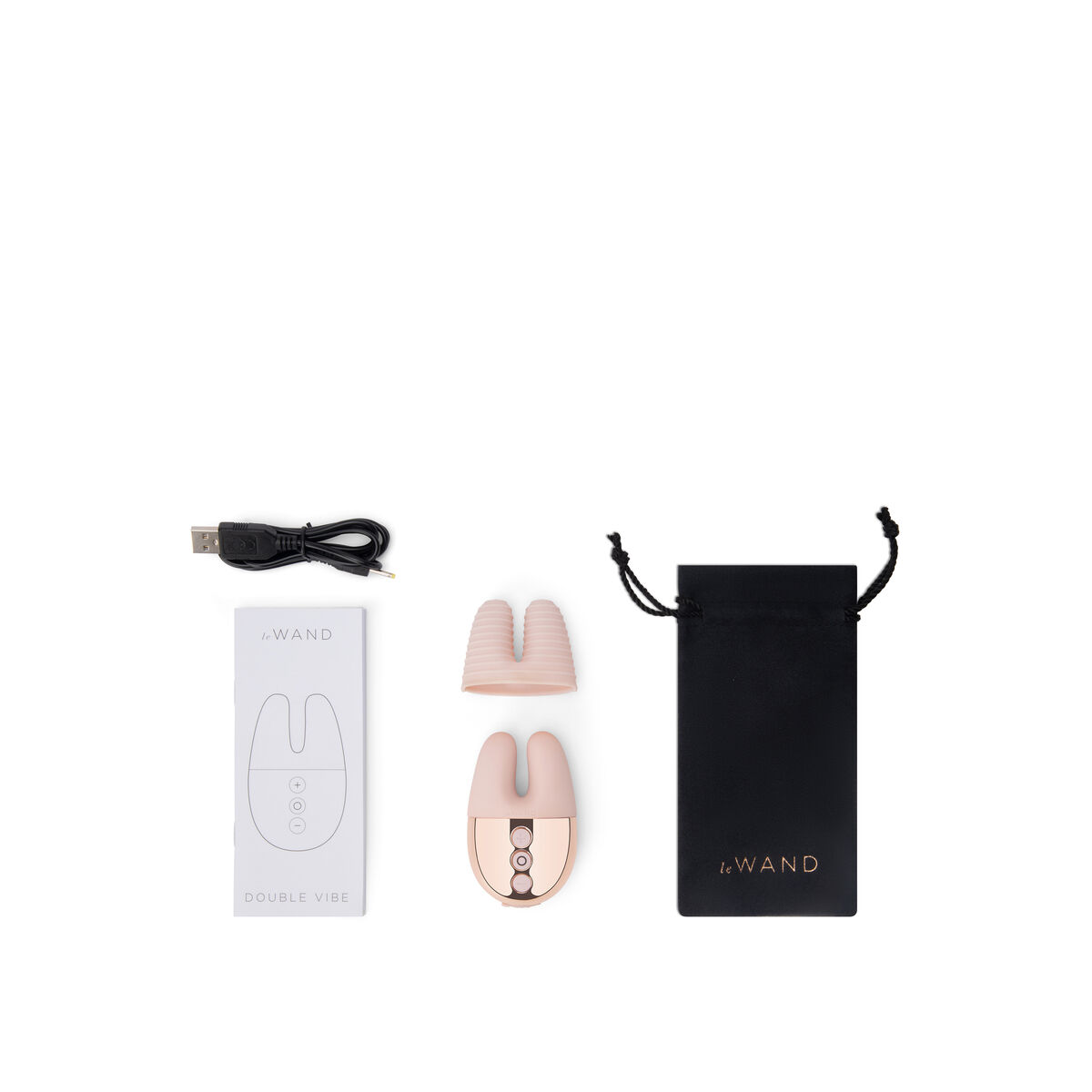 Vibratore Le Wand Double Vibe Dorato Oro Rosa